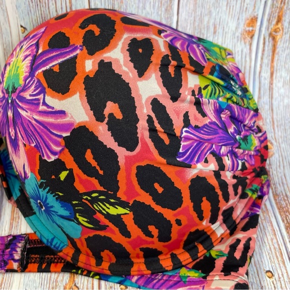 Victoria's Secret Bombshell Swim Bikini Hot Orchid Leopard 36/38 C or D Large - Picture 6 of 12